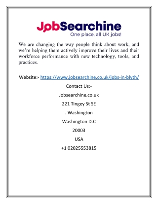 Jobs in Blyth | Jobsearchine.co.uk