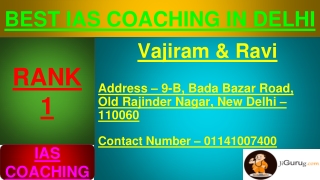 Best IAS Coaching in Delhi