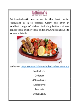 Indian Restaurant in Casey | Fathimasindiankitchen.com.au