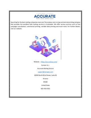 Mailing Companies Scottsdale | Accurateaz.com