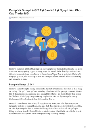 Pump Và Dump Là Gì? Tại Sao Nó Lại Nguy Hiểm Cho Các Trader Mới