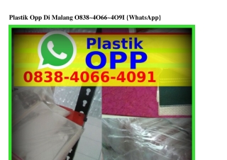 Plastik Opp Di Malang Ô8౩8_ㄐÔϬϬ_ㄐÔ9l{WhatsApp}