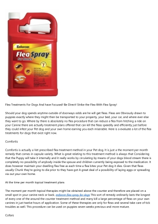 Flea Remedies For Pet dogs And have Targeted! Be Immediate! Strike the Flea With Flea Spray!