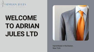 Custom Clothing Made In USA | Adrian Jules Ltd | Expertly hand tailored