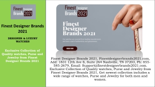 Support@finestdesignerbrands2021.com - Ph: 855-585-2679