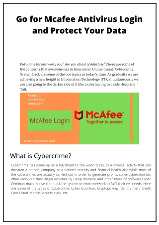 Mcafee Antivirus Login