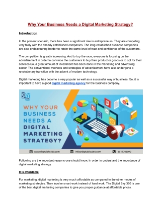 Why Your Business Needs a Digital Marketing Strategy?