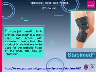 Stabimed | Knee Soft Brace | Pushpanjali medi India Pvt Ltd