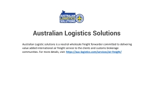 Air Freight Australia