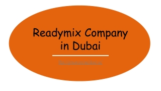 Readymix Company in Dubai