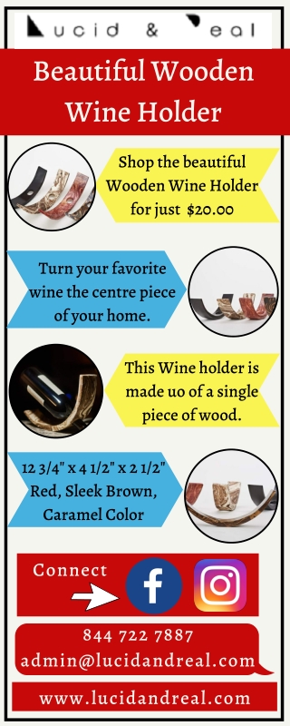 Shop the Beautiful Wooden Wine Holder From Lucid And Real