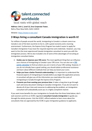 3 Ways hiring a consultant Canada immigration is worth it!