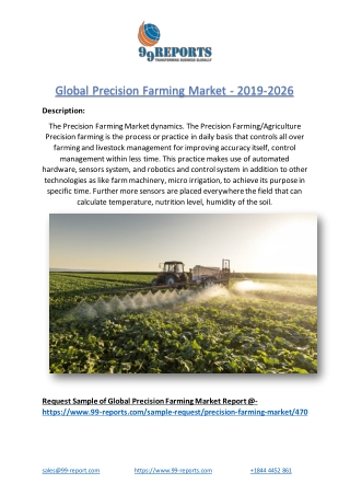 Global Precision Farming Market - 2019-2026
