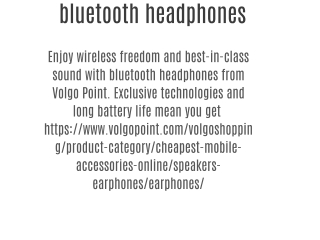 bluetooth headphones