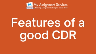 Avail CDR writing help at My Assignment Services