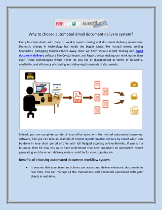 Why to choose automated Email document delivery system?