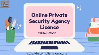 Apply online Private Security Agency Licence | PSARA LICENSE