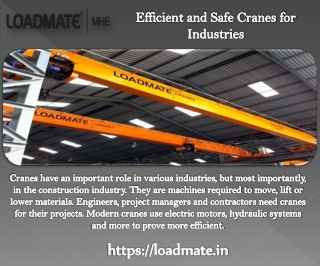 Efficient and Safe Cranes for Industries