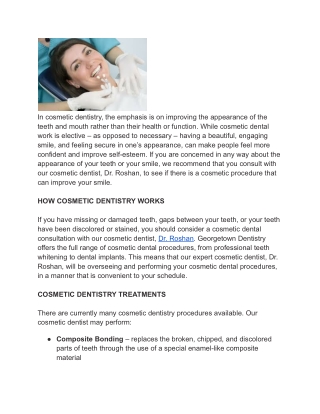 cosmetic dentistry washington