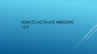 How to Activate Windows 10?