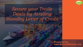 Standby Letter of Credit – SBLC for Imports and Exports