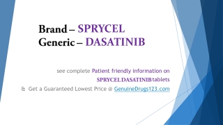 DASATINIB SPRYCEL 50 MG: Cost, Dosage, Uses & Side Effects