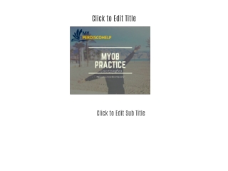 Myob practice in Australia|MyPerdiscoHelp