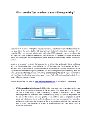 What are the Tips to enhance your SEO copywriting?