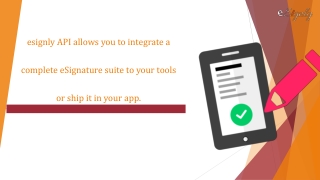 esignly API allows you to integrate a complete eSignature suite to your tools or ship it in your app.