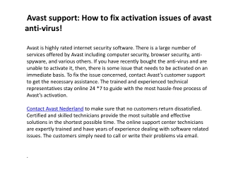 Contact avast