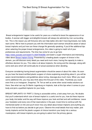 TheBestSizingOfBreastAugmentationForYou