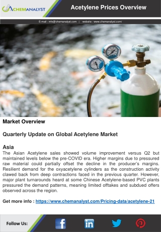 Acetylene Prices, News, Supply and Demand | ChemAnalyst