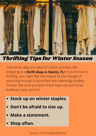 Thrifting Tips for Winter Season