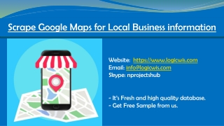 Scrape Google Maps for Local Business information