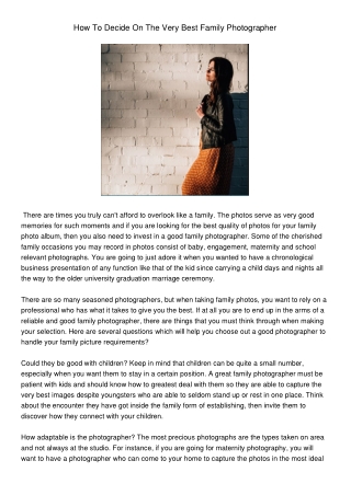 HowToDecideOnTheVeryBestFamilyPhotographer