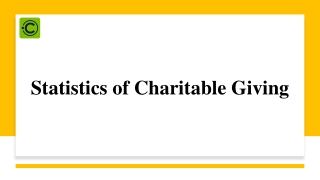 Statistics of Charity Giving | Money Giving