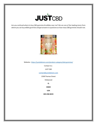 Just CBD Gummies | Justcbdstore.com