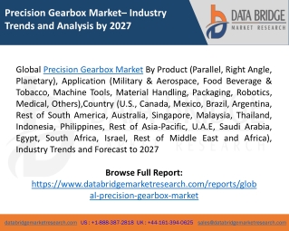 Precision Gearbox Market Share, CAGR, Industry Growth, Challenges - Forecast 2027