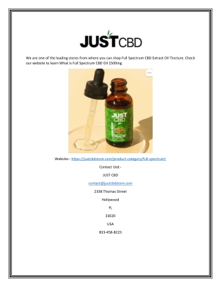 Full Spectrum CBD | Justcbdstore.com