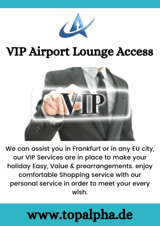 VIP Airport Lounge Access - Air Shipping And Excess Baggage transport Service at Frankfurt Germany