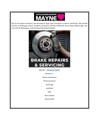 Hire Professional Mechanics in Espom