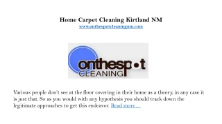 Home Carpet Cleaning Kirtland NM.