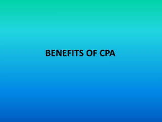 BENEFITS OF CPA