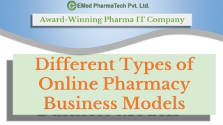 Different Types of Online Pharmacy Business Models