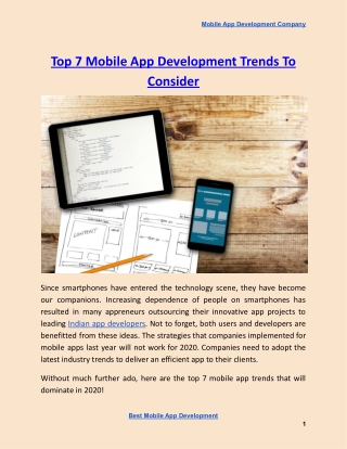 Top 7 Mobile App Development Trends To Consider