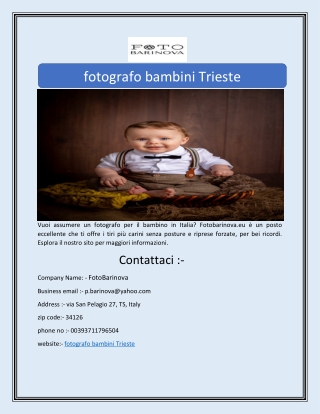 fotografo bambini Trieste