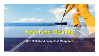 Hire Skilled Manpower for Solar Panel Cleaning Service in Dubai