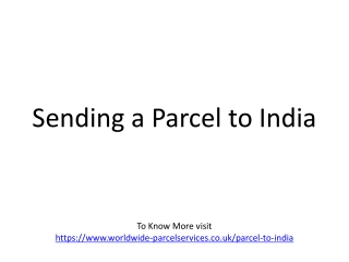 Sending Parcels to India