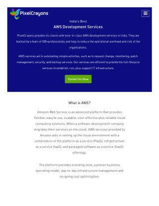 India’s Best AWS Development Services