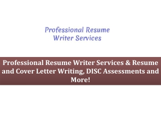 Resume writing services